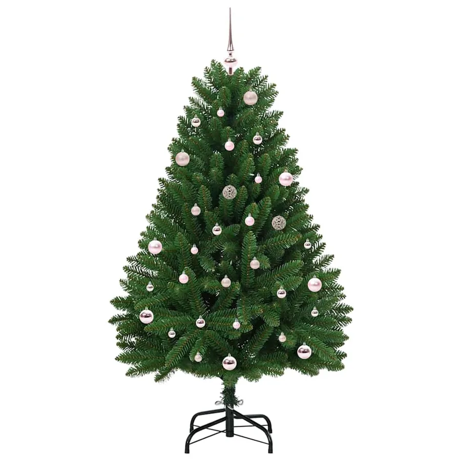 Sapin de Noël artificiel avec 150 LED Vert 150 cm PVC et métal - 4