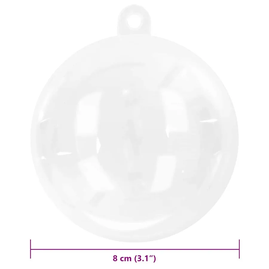 Ensemble de Boules de Noël 25 pcs Transparent Ø 8 cm - 8