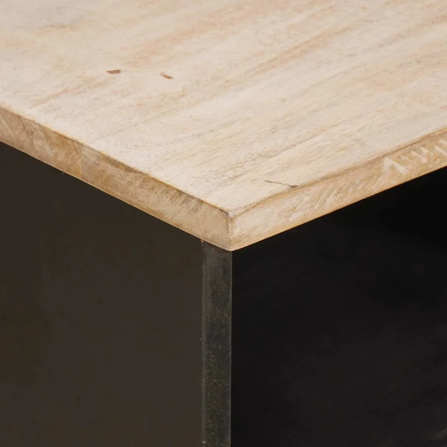 Meuble TV avec tiroir Finition Lavage Blanc 70 x 33 x 46 cm - 7