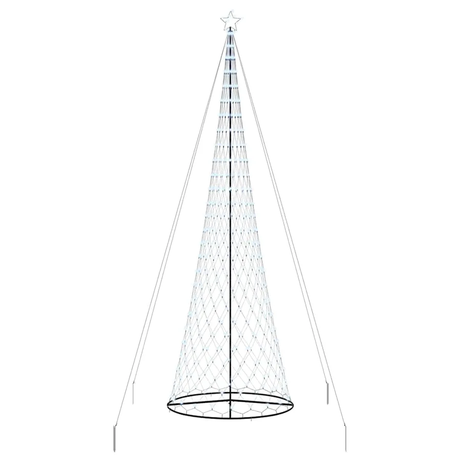 Arbre de Noël LED avec 555 LED Blanc froid 500 cm Métal - 2