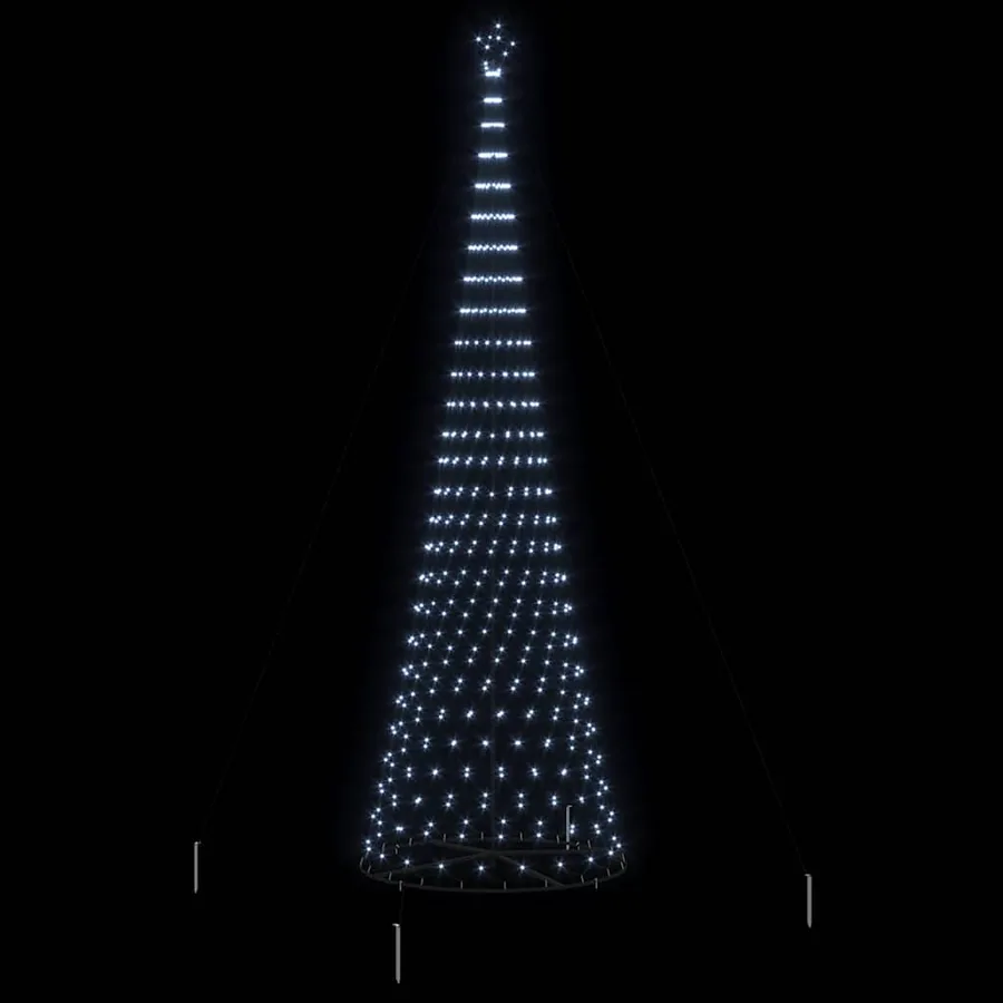 Arbre de Noël LED avec 555 LED Blanc froid 500 cm Métal - 4