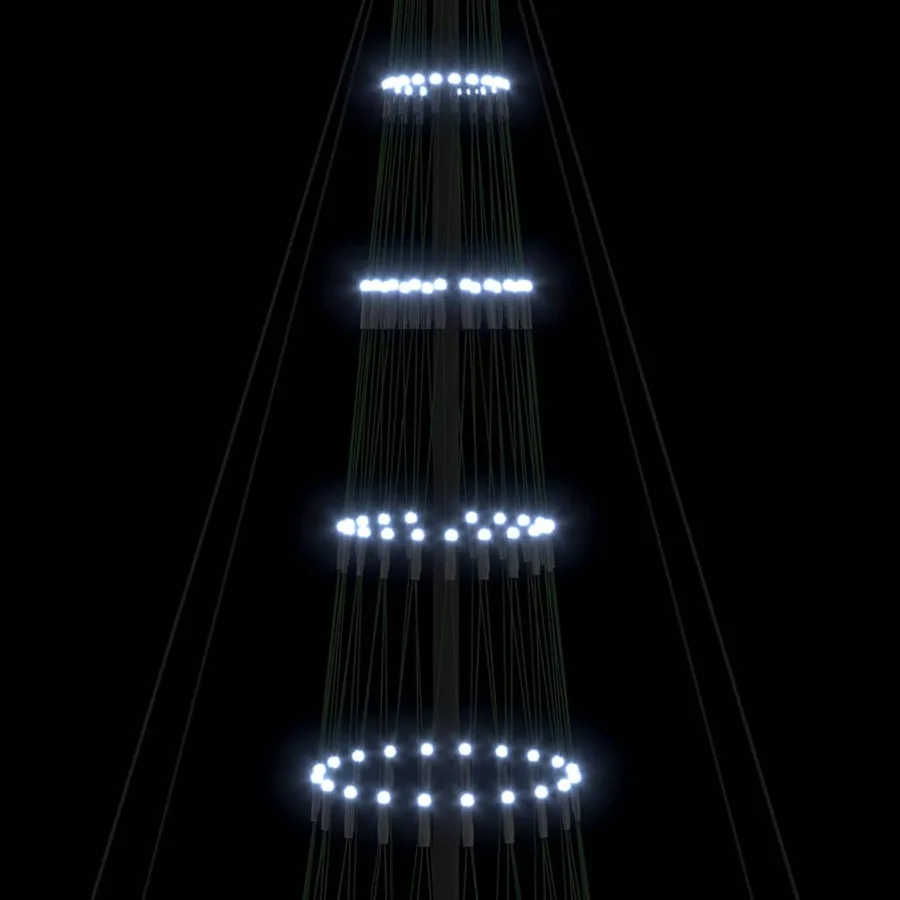 Arbre de Noël LED avec 555 LED Blanc froid 500 cm Métal - 7