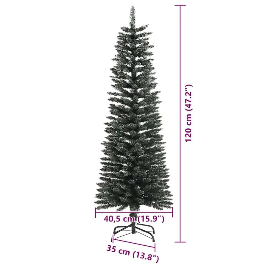 Sapin de Noël artificiel Vert 120 cm PVC, plastique et acier - 18