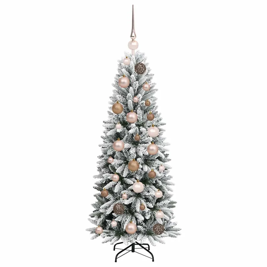 Sapin de Noël artificiel avec 150 LED avec support Blanc 120 cm - 4