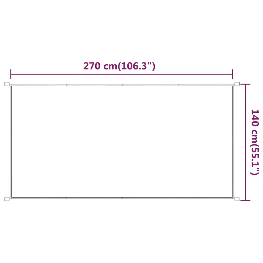 Auvent vertical Anthracite 140x270 cm Tissu oxford - 6