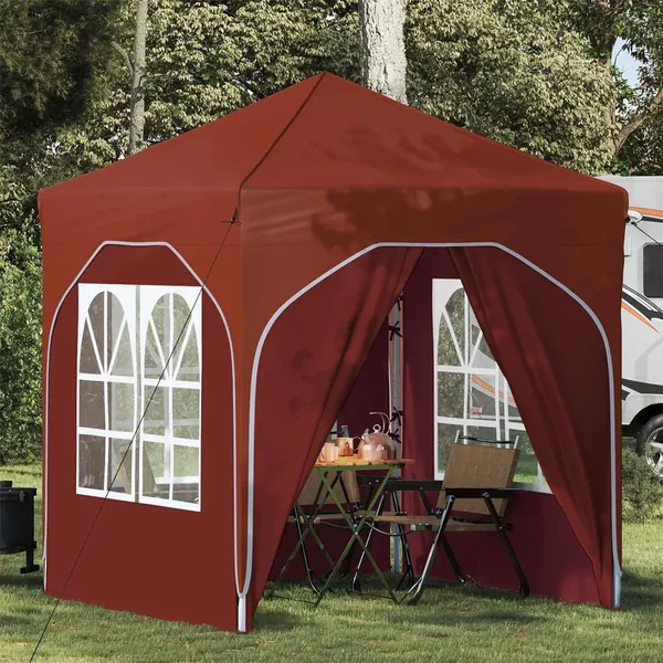 Tente de fête pop-up 192 x 192 x 245 cm Terre cuite