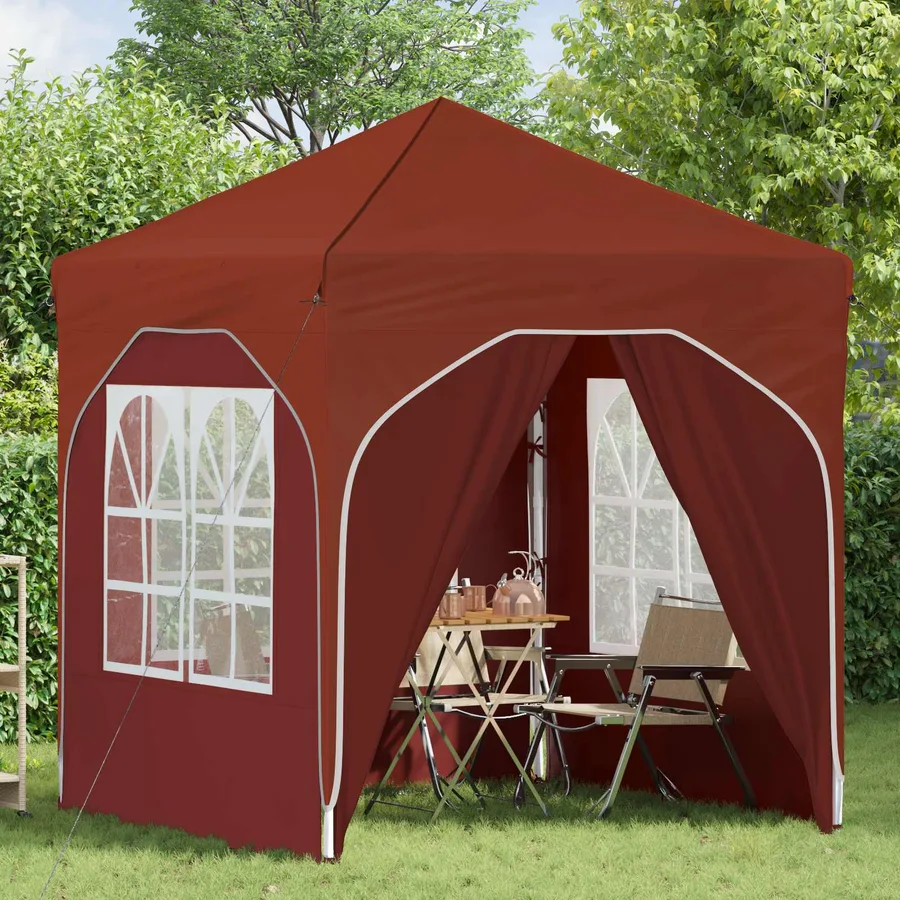 Tente de fête pop-up 192 x 192 x 245 cm Terre cuite - 3