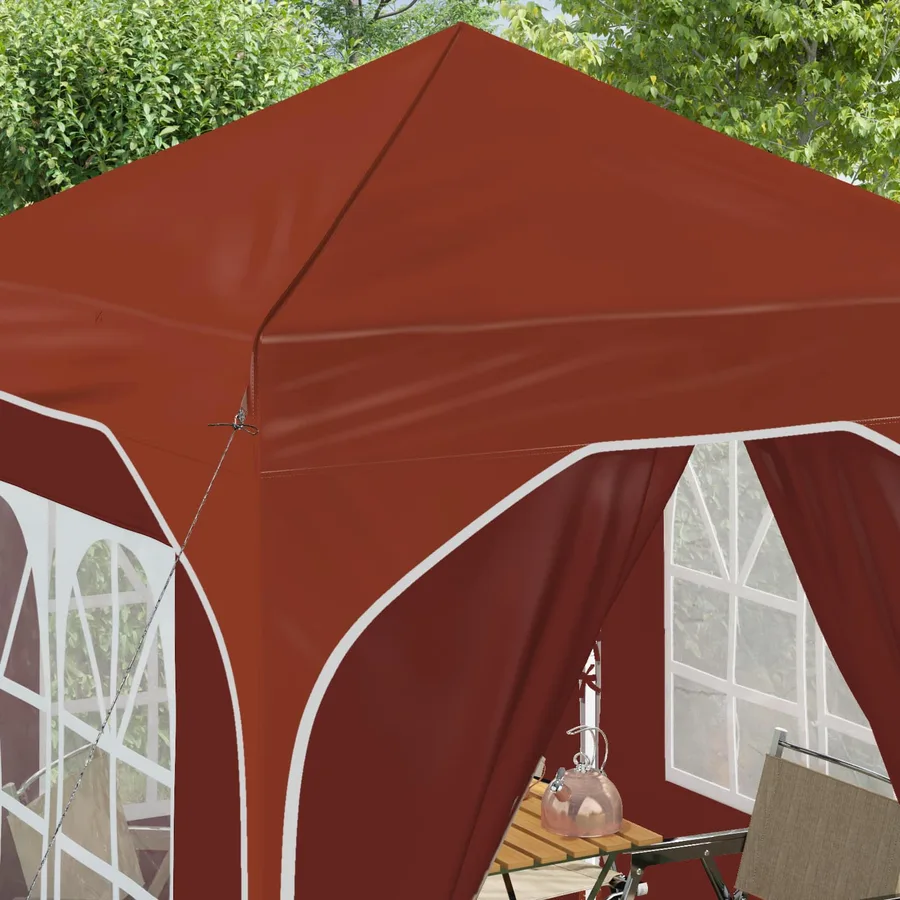Tente de fête pop-up 192 x 192 x 245 cm Terre cuite - 4