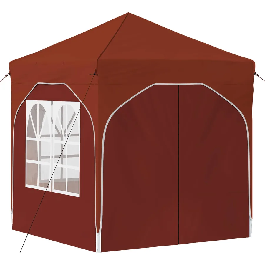 Tente de fête pop-up 192 x 192 x 245 cm Terre cuite - 5