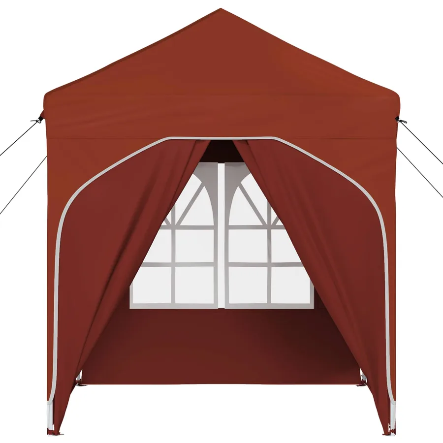 Tente de fête pop-up 192 x 192 x 245 cm Terre cuite - 7