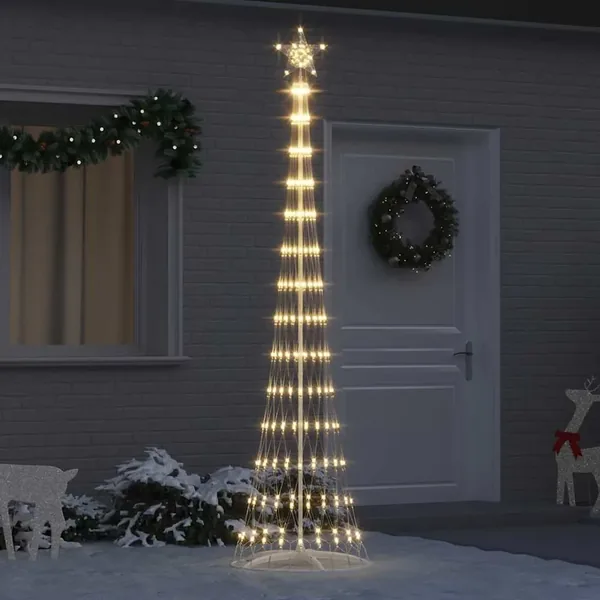 Arbre de Noël LED avec 290 LED Blanc chaud 250 cm Métal