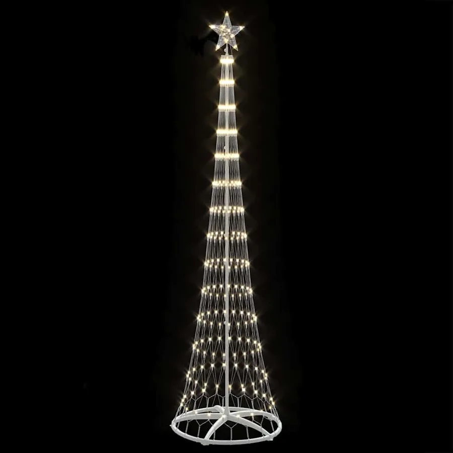 Arbre de Noël LED avec 290 LED Blanc chaud 250 cm Métal - 4