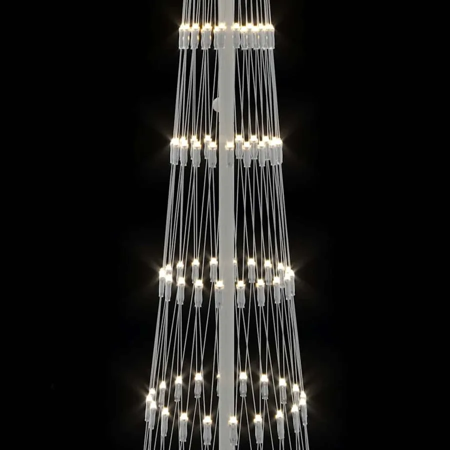 Arbre de Noël LED avec 290 LED Blanc chaud 250 cm Métal - 7