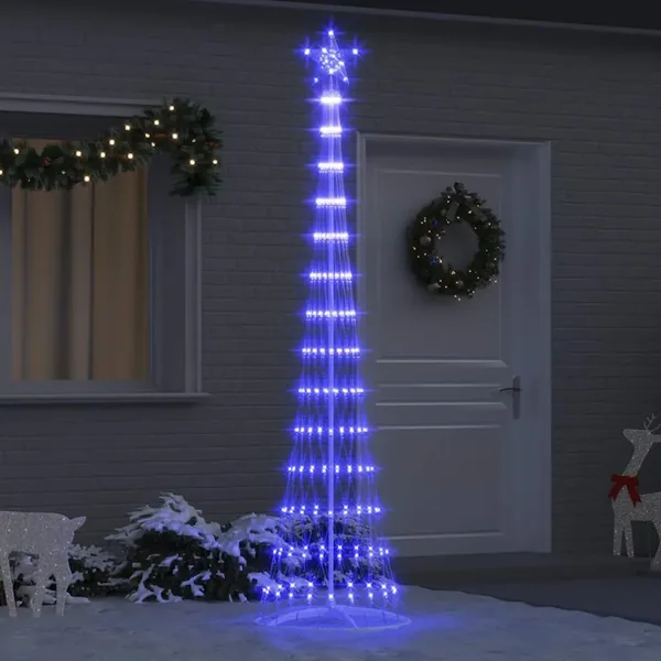 Arbre de Noël LED avec 290 LED avec support Bleu 250 cm Métal