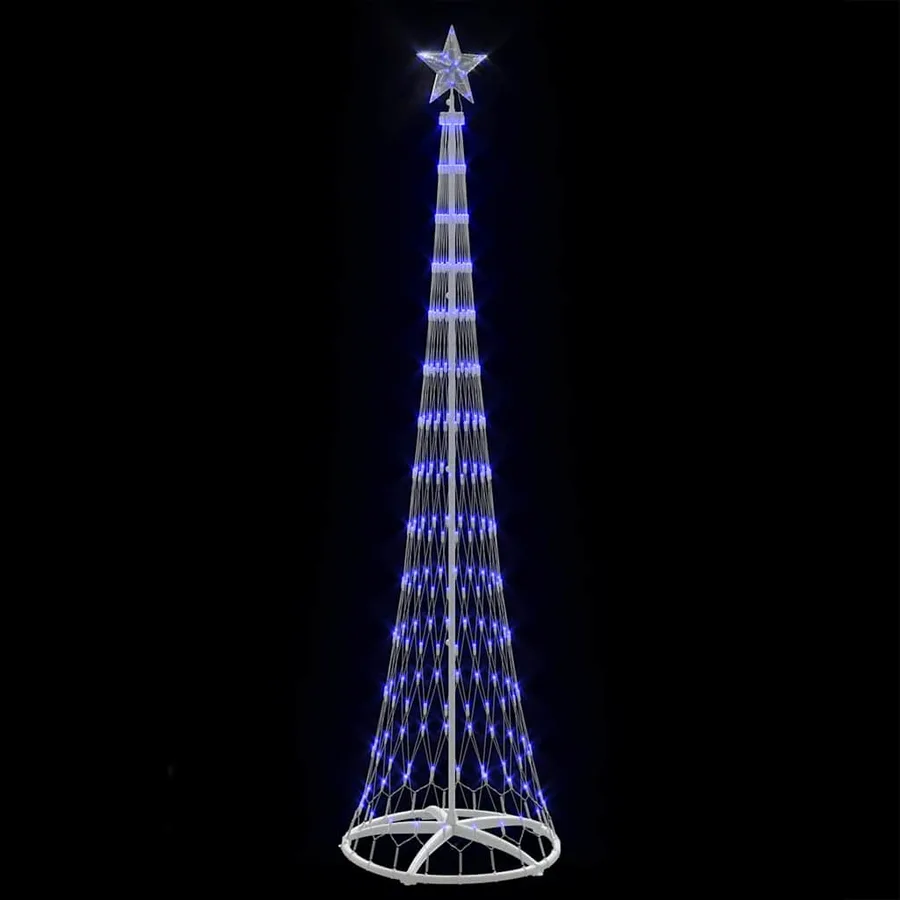 Arbre de Noël LED avec 290 LED avec support Bleu 250 cm Métal - 4