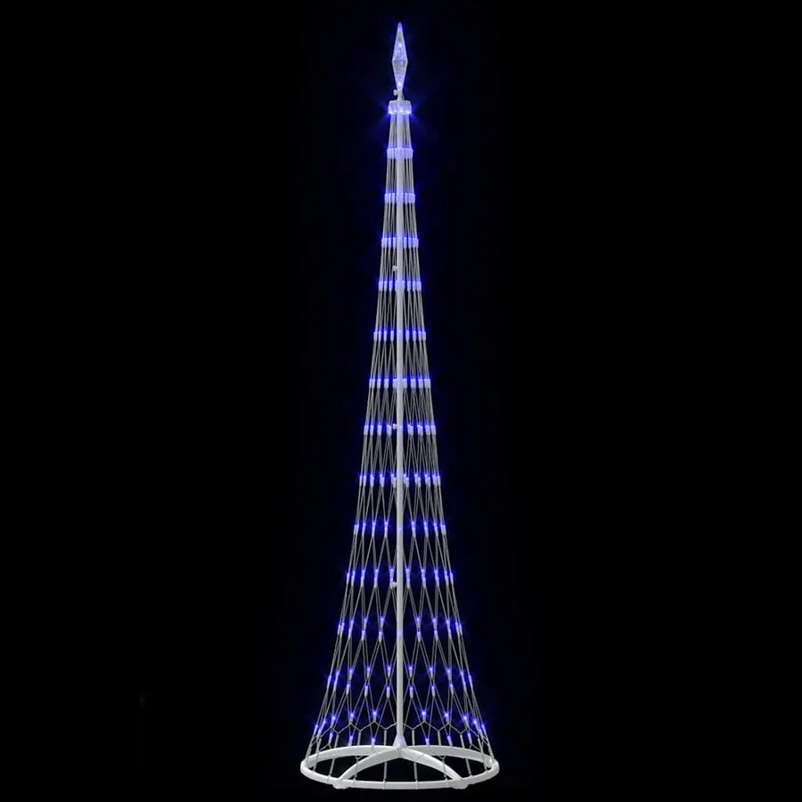 Arbre de Noël LED avec 290 LED avec support Bleu 250 cm Métal - 5