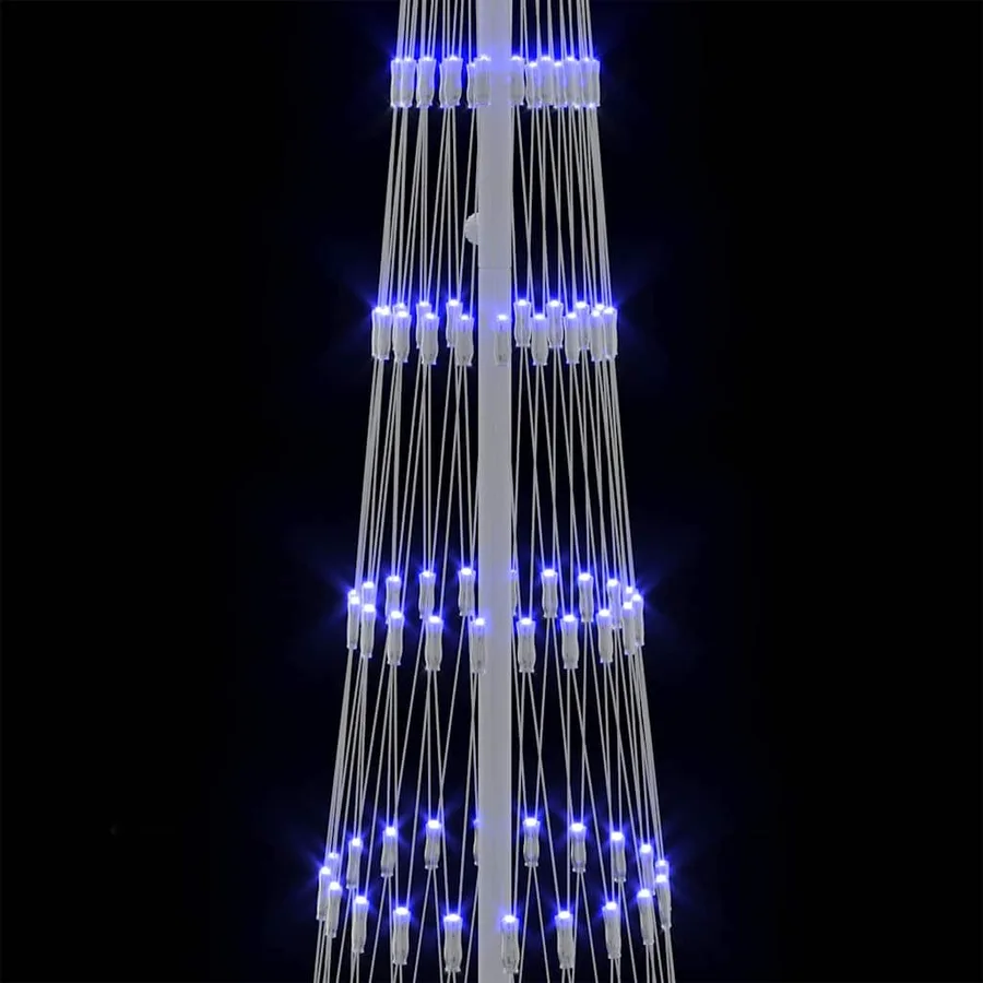 Arbre de Noël LED avec 290 LED avec support Bleu 250 cm Métal - 7