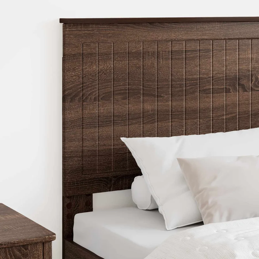 Tête de lit avec tête de lit Chêne brun 90 cm Bois d'ingénierie - 3