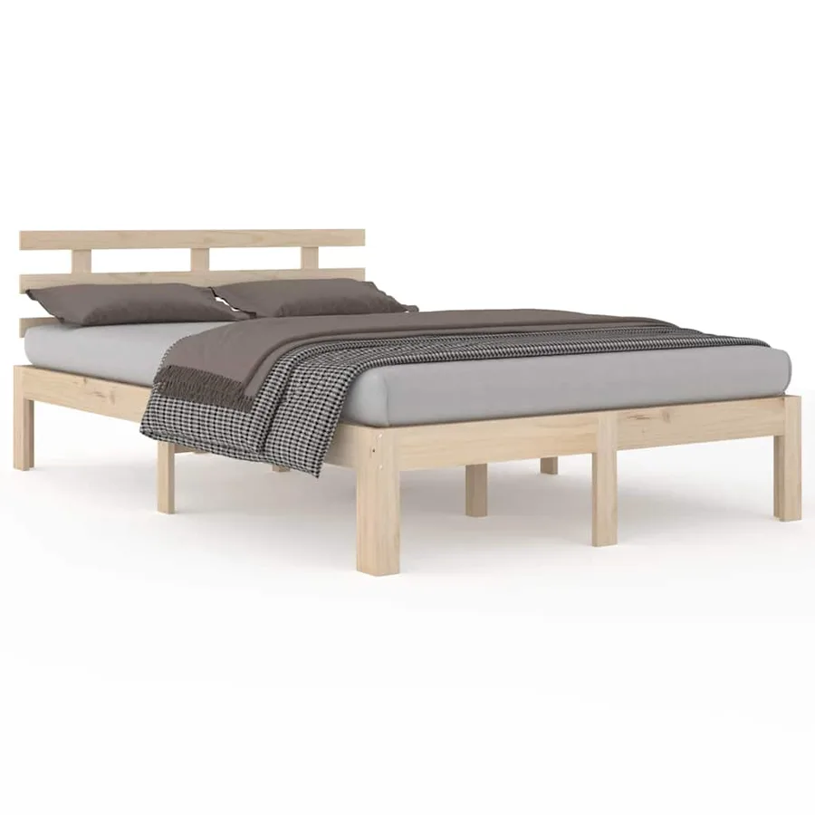 Cadre de lit sans matelas bois massif 120x200 cm - 2
