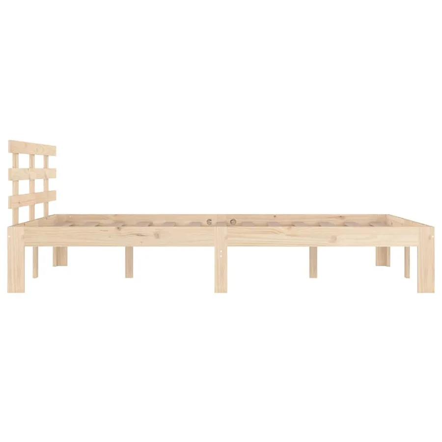 Cadre de lit sans matelas bois massif 120x200 cm - 5