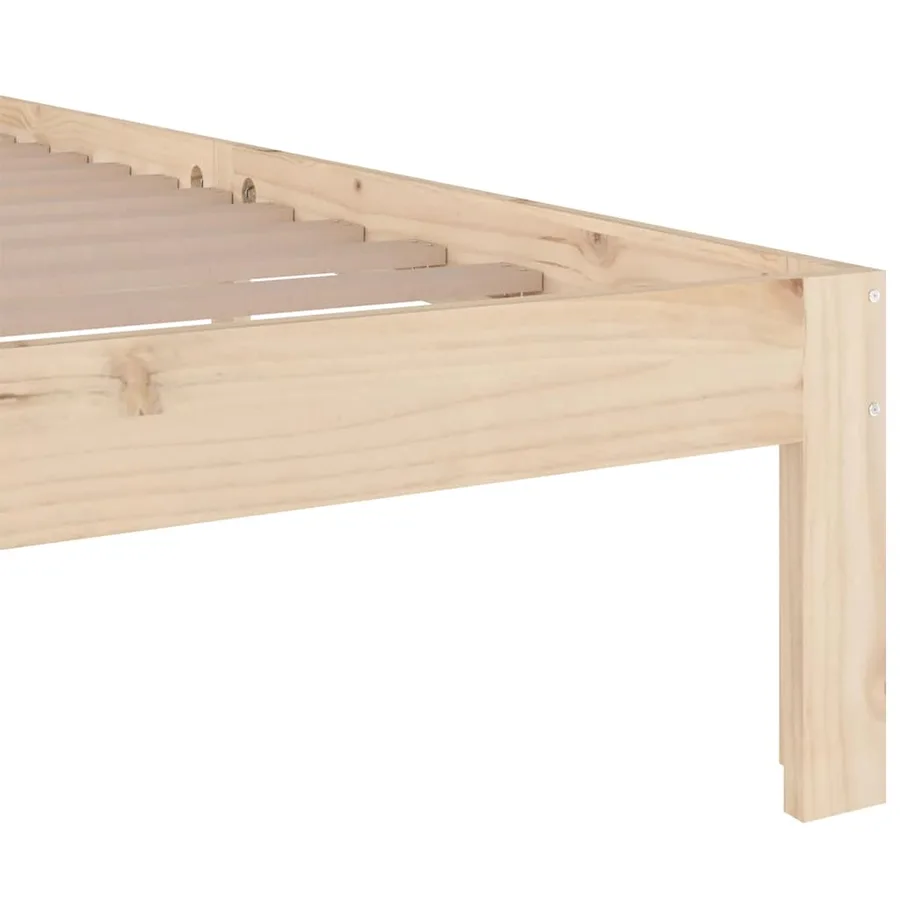 Cadre de lit sans matelas bois massif 120x200 cm - 6