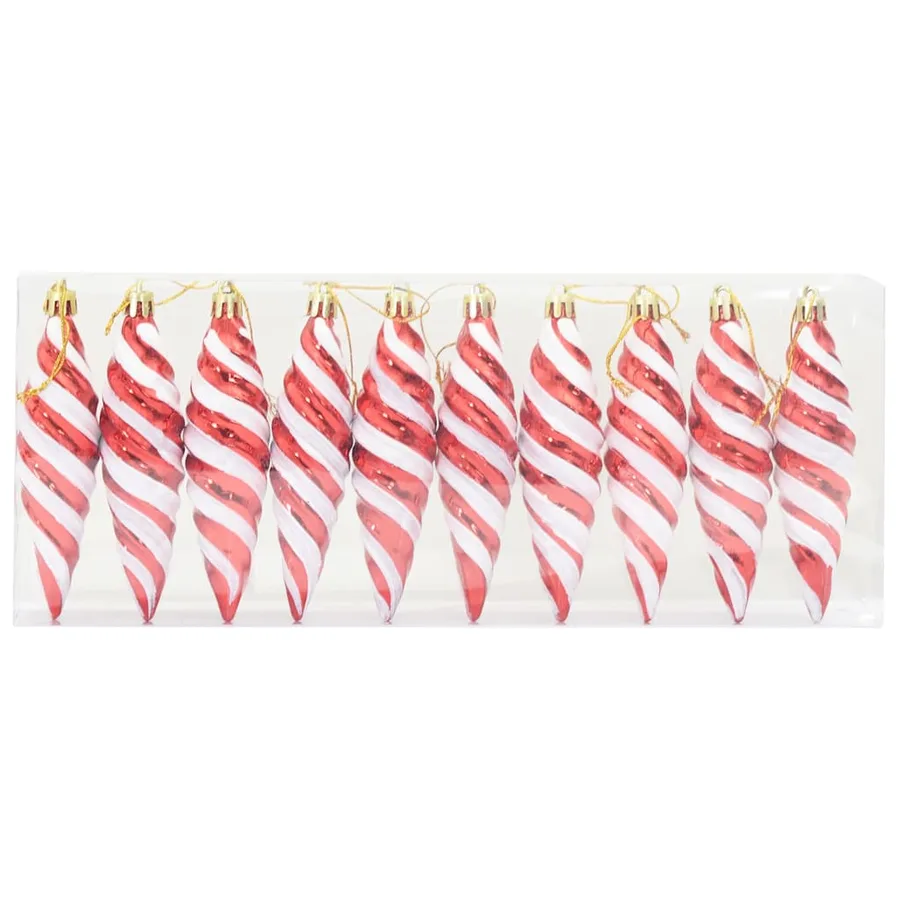 Boule en forme de spirale de Noël 40 pcs Rouge Plastique - 3