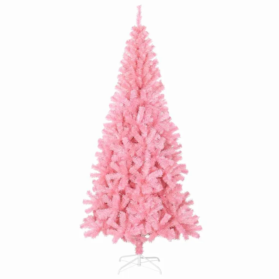 Sapin de Noël avec 300 LED avec support Rose 210 cm PVC - 5