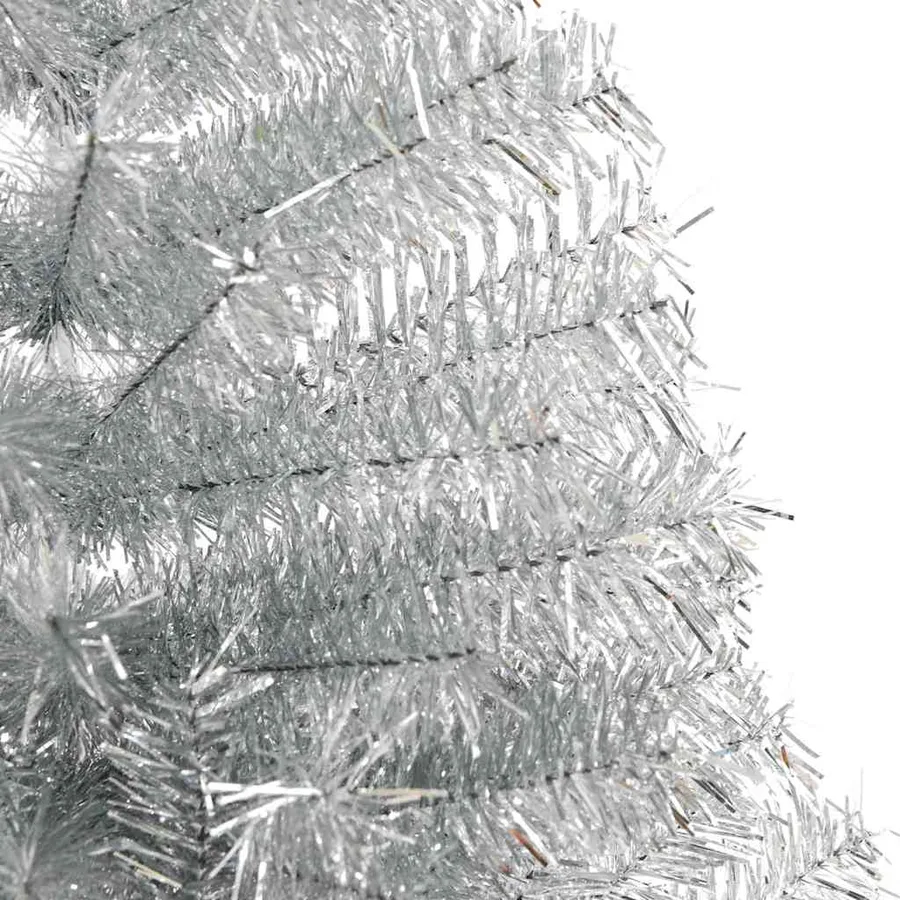Sapin de Noël artificiel pré-éclairé Argent 240 cm PET - 11