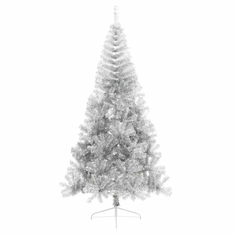 Sapin de Noël artificiel pré-éclairé Argent 240 cm PET - 5