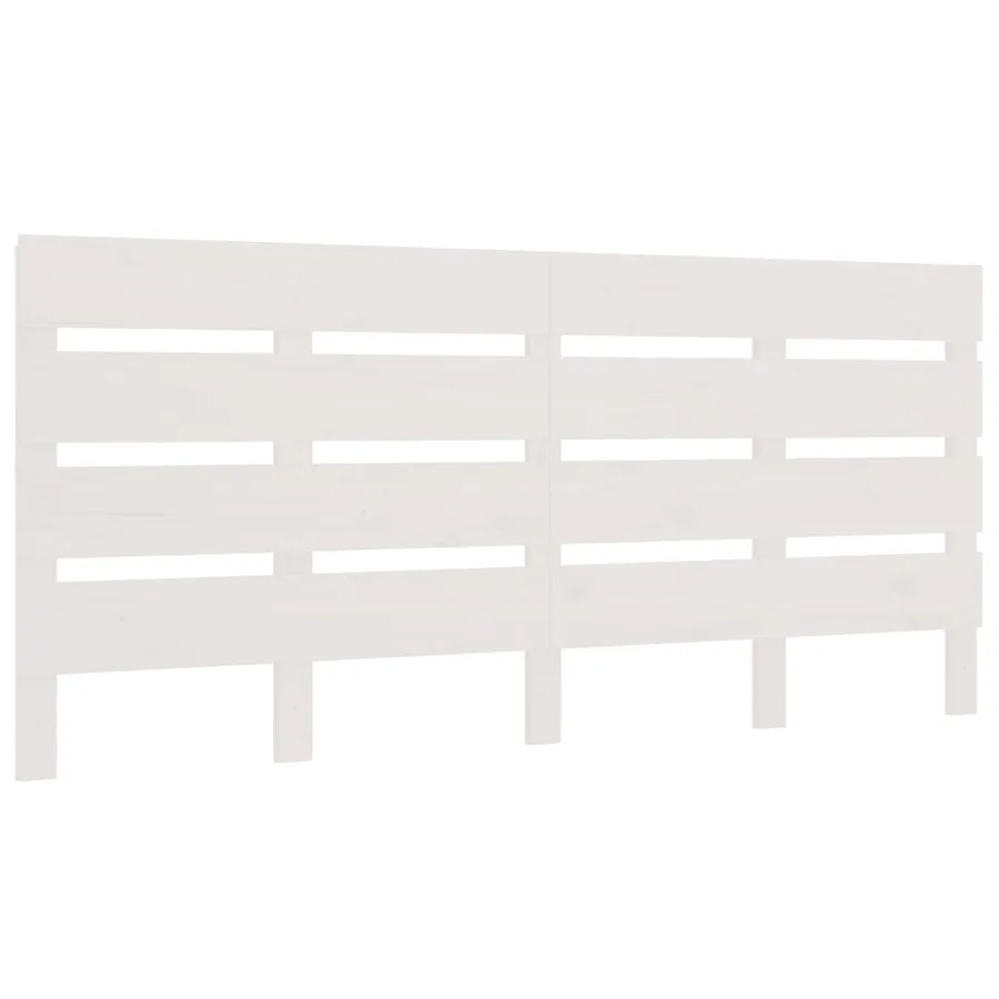 Tête de lit Blanc 140x3x80 cm Bois massif de pin - 2