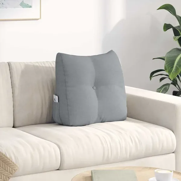 Coussin de Dos Gris clair 45 x 24 x 50 cm tissu