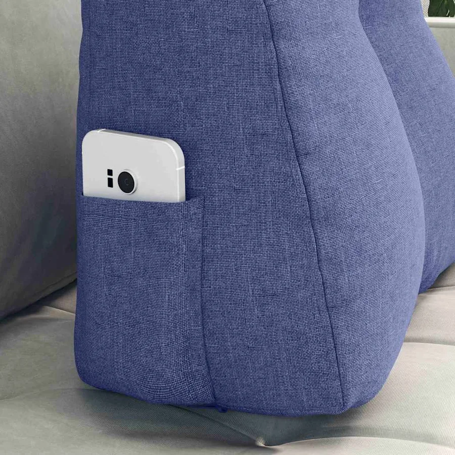 Coussin de Dos Bleu denim 45 x 24 x 50 cm tissu - 5
