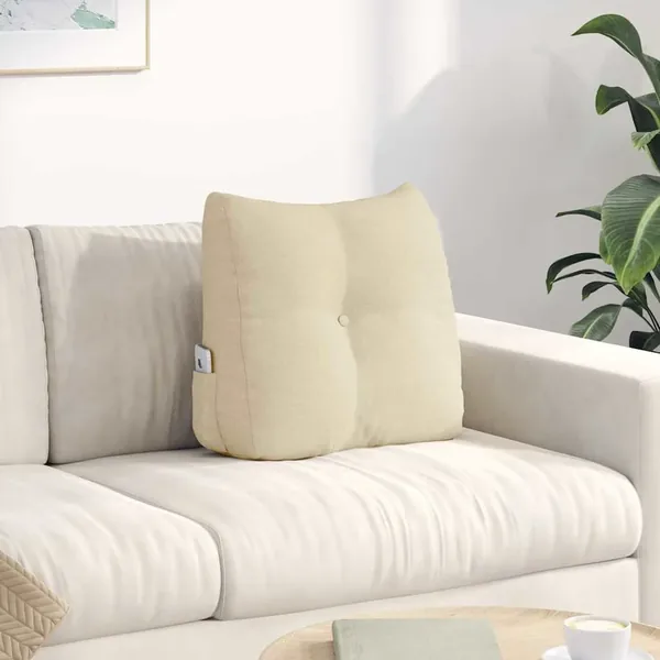 Coussin de Dos Crème 45 x 24 x 50 cm tissu
