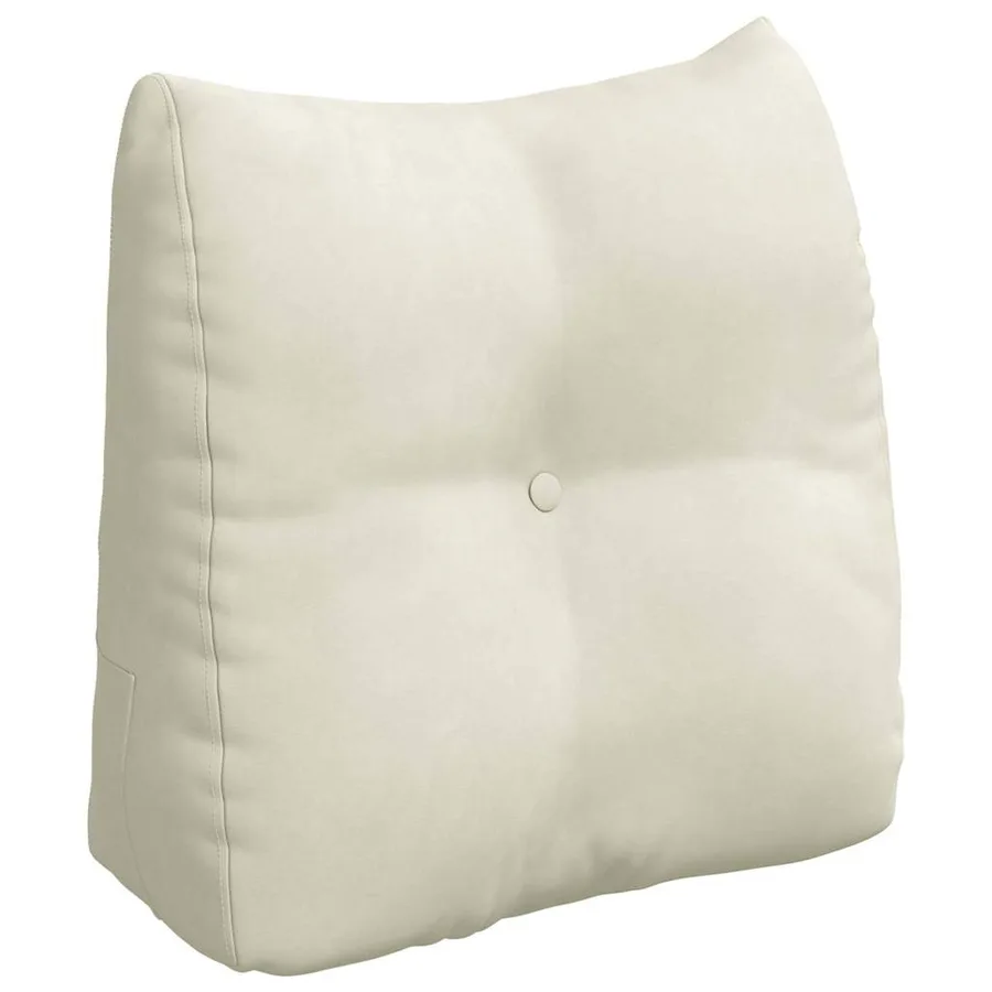 Coussin de Dos Crème 45 x 24 x 50 cm Velours - 2