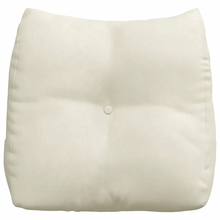 Coussin de Dos Crème 45 x 24 x 50 cm Velours - 6