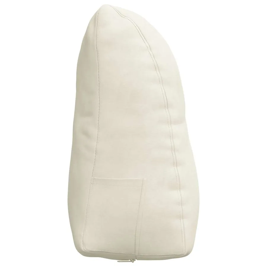 Coussin de Dos Crème 45 x 24 x 50 cm Velours - 7
