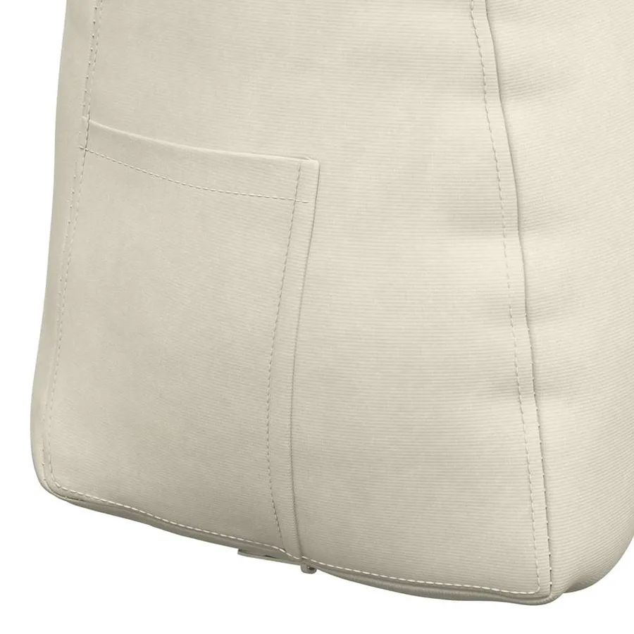 Coussin de Dos Crème 45 x 24 x 50 cm Velours - 9