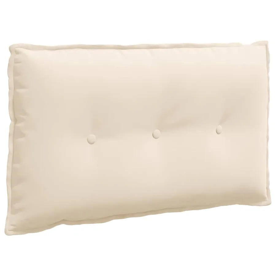 Coussin de Dos Beige 80 x 50 cm Tissu en microfibre - 2