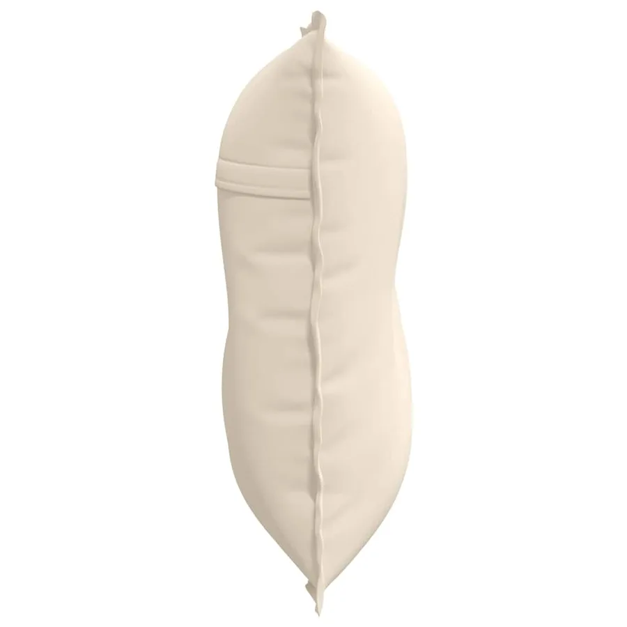 Coussin de Dos Beige 80 x 50 cm Tissu en microfibre - 6