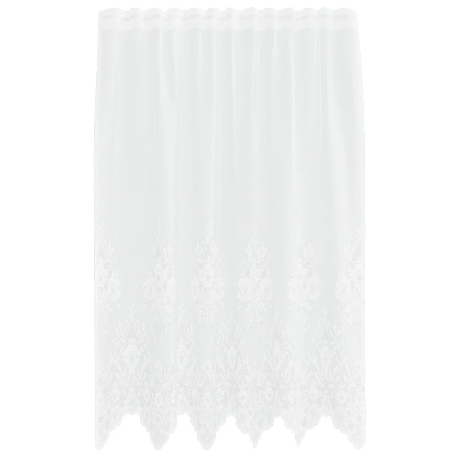 Rideau en Dentelle Blanc 150 x 160 cm Polyester - 2