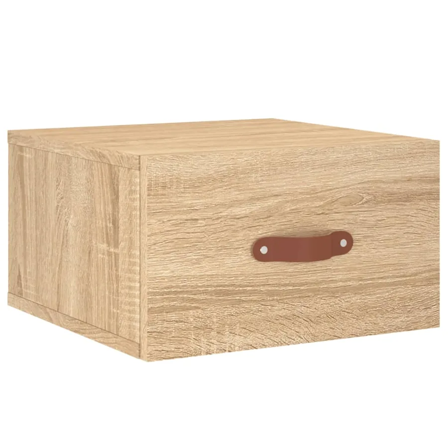 Table de chevet murale chêne sonoma 35x35x20 cm - 2