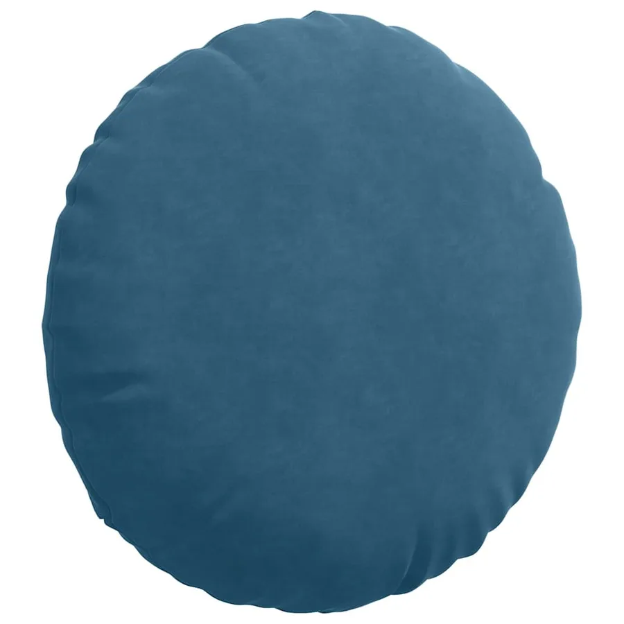Coussins de siège 2 pcs Bleu Ø 80 x 29 cm Velours - 5