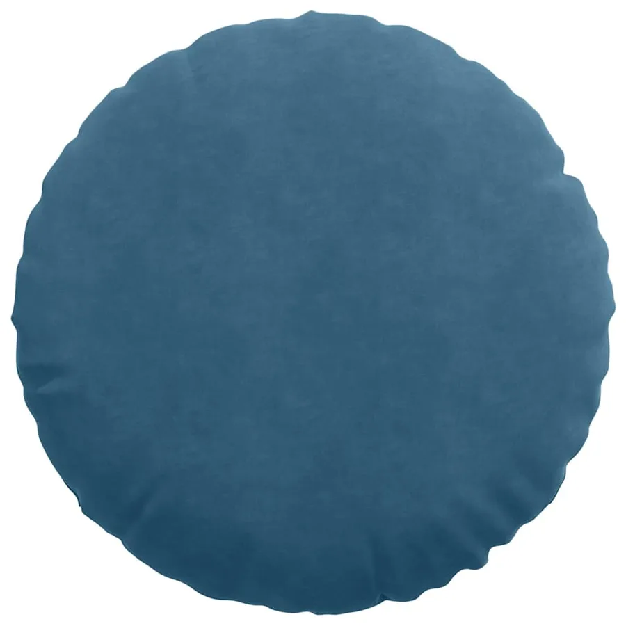 Coussins de siège 2 pcs Bleu Ø 80 x 29 cm Velours - 6