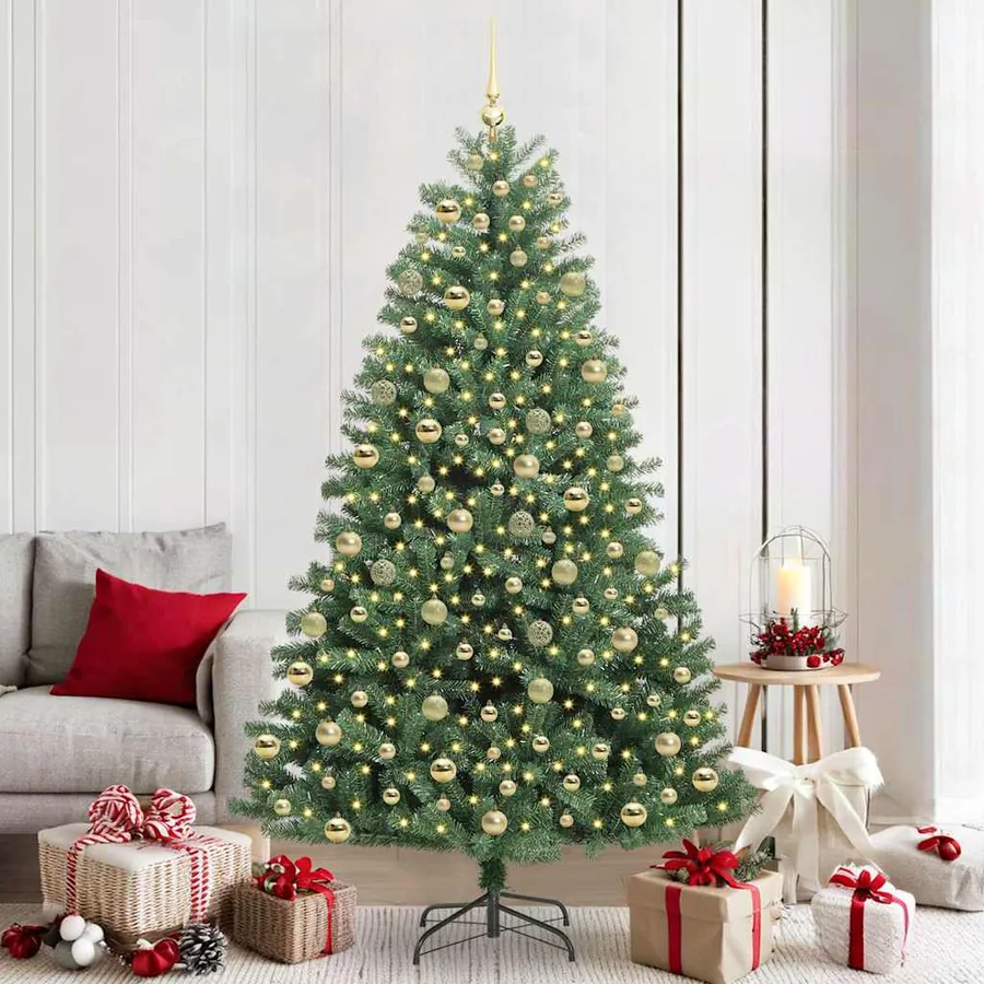 Sapin de Noël Artificiel à Branches Articulées Vert 210 cm