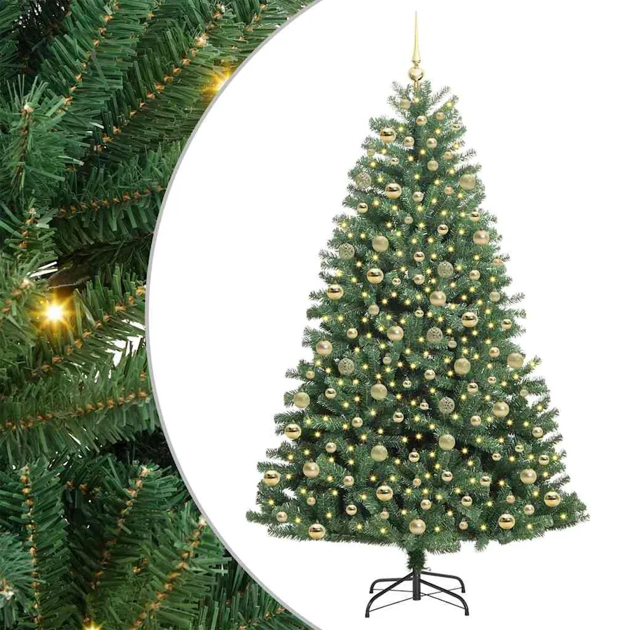 Sapin de Noël Artificiel à Branches Articulées Vert 210 cm - 2