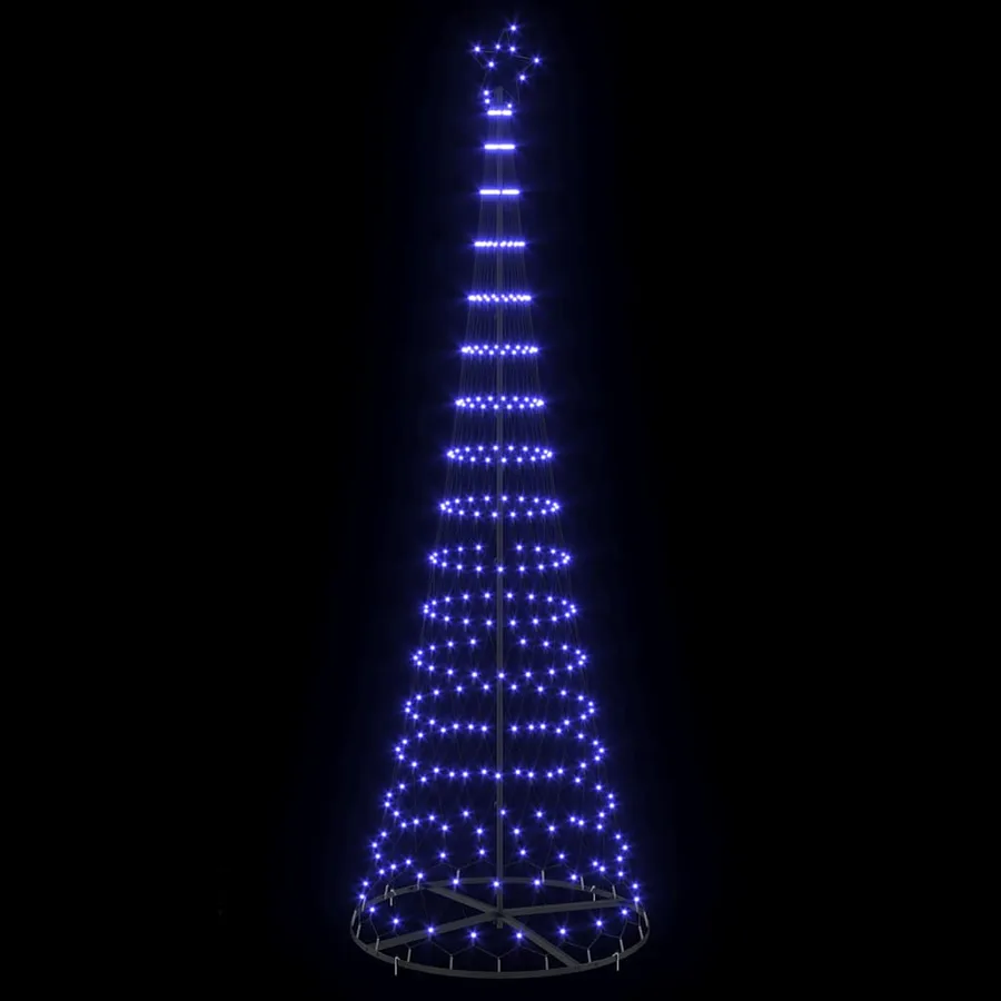 Arbre de Noël LED avec 355 LED avec support Bleu 302,5 cm Métal - 4