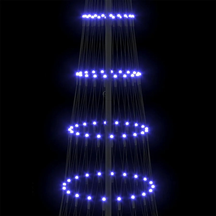 Arbre de Noël LED avec 355 LED avec support Bleu 302,5 cm Métal - 7
