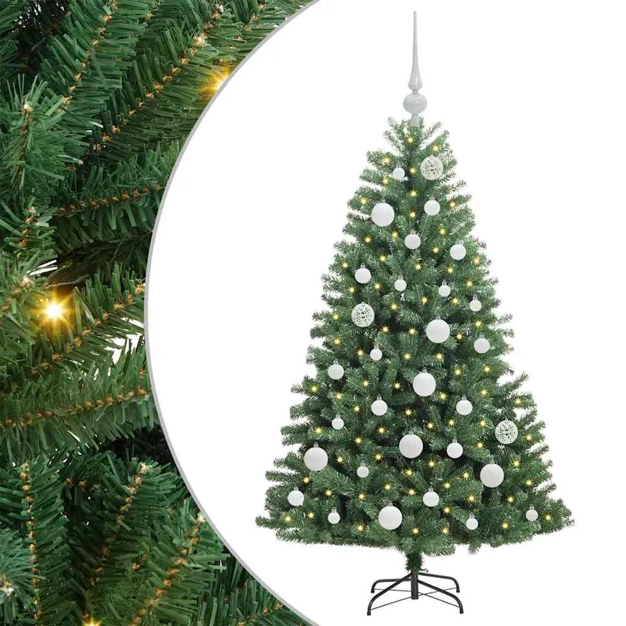 Sapin de Noël Artificiel à Branches Articulées Vert 120 cm - 2