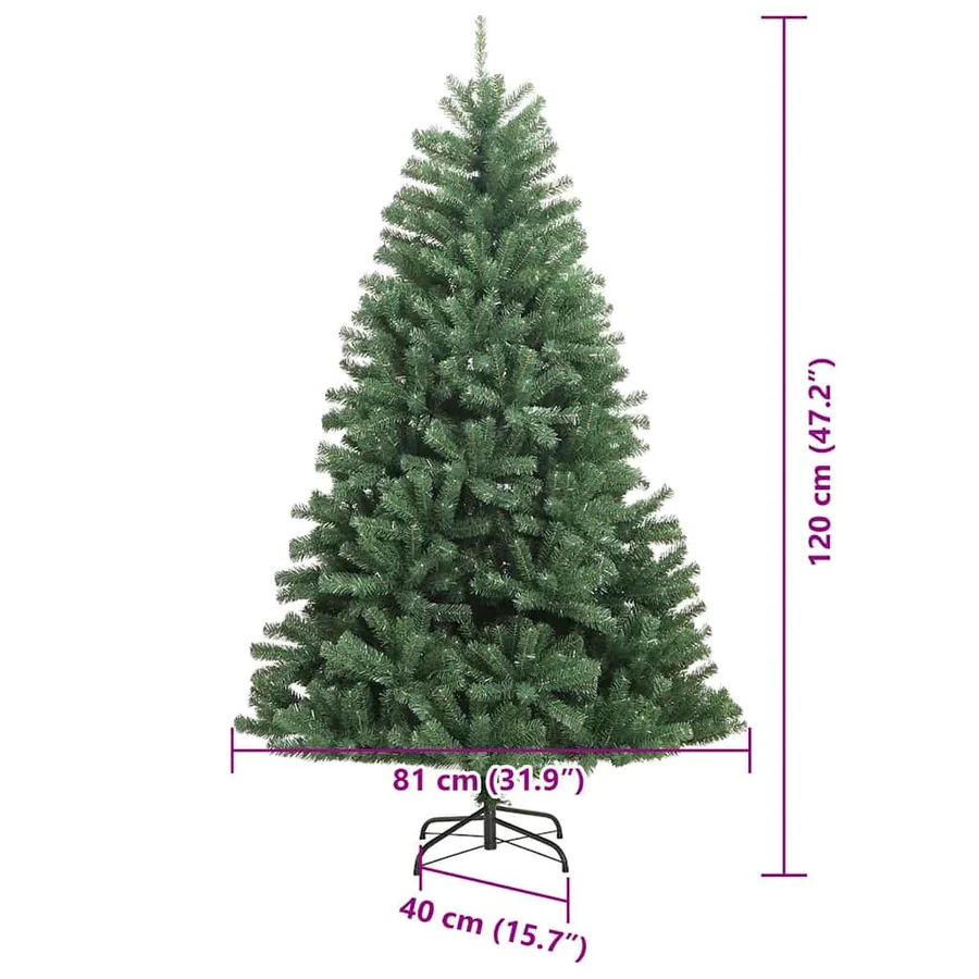 Sapin de Noël Artificiel à Branches Articulées Vert 120 cm - 17