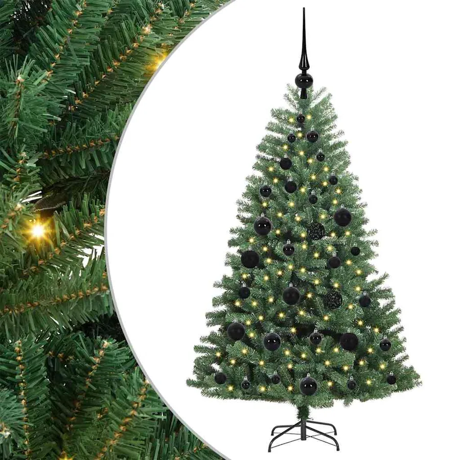 Sapin de Noël Artificiel à Branches Articulées Vert 120 cm - 2